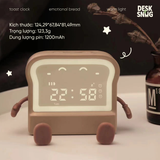 Đồng hồ tích hợp đèn ngủ giao diện bánh mì nướng dễ thương| Toast Clock