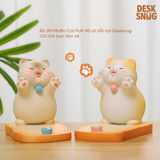 Giá đỡ điện thoại/ipad/máy tính bảng hình mèo mập ú, mềm mại | Giá đỡ điện thoại để bàn hình mèo MUFFIN CAT PUFF dễ thương