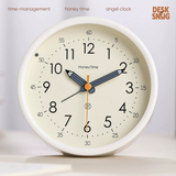 Đồng hồ báo thức Analog tiện lợi trang trí nhà cửa, bàn làm việc | Đồng hồ để bàn trang trí Honey Angel Clock