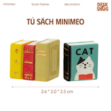 Mô hình mèo đáng yêu đọc sách trang trí góc học tập | Mô hình mèo xinh xắn trang trí bàn làm việc