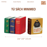 Mô hình mèo đáng yêu đọc sách trang trí góc học tập | Mô hình mèo xinh xắn trang trí bàn làm việc