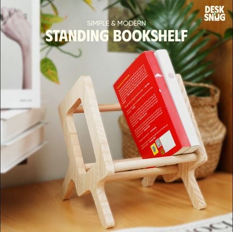 Giá đỡ kệ sách để bàn bằng gỗ Desksnug Kệ sách sáng tạo tinh tế Decor trang trí bàn học bàn làm việc