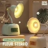 Đèn ngủ kèm máy phát nhạc đa năng giao diện chiếc loa hát đĩa| FLEUR STEREO