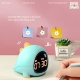 Đồng hồ tích hợp đèn LED giao diện khủng long dễ thương| PISUKE CLOCK