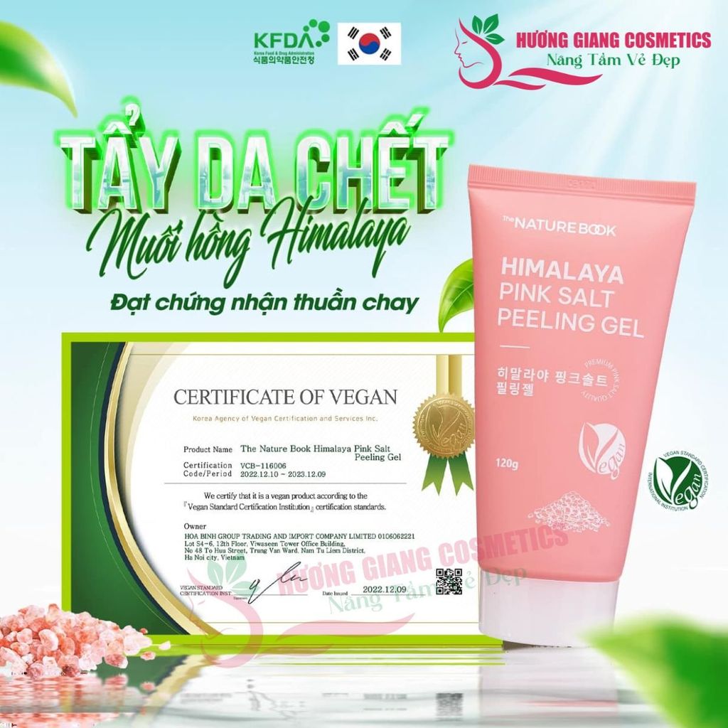 Gel Tẩy Da Chết Muối Hồng Himalaya The Nature Book Hàn Quốc 120g