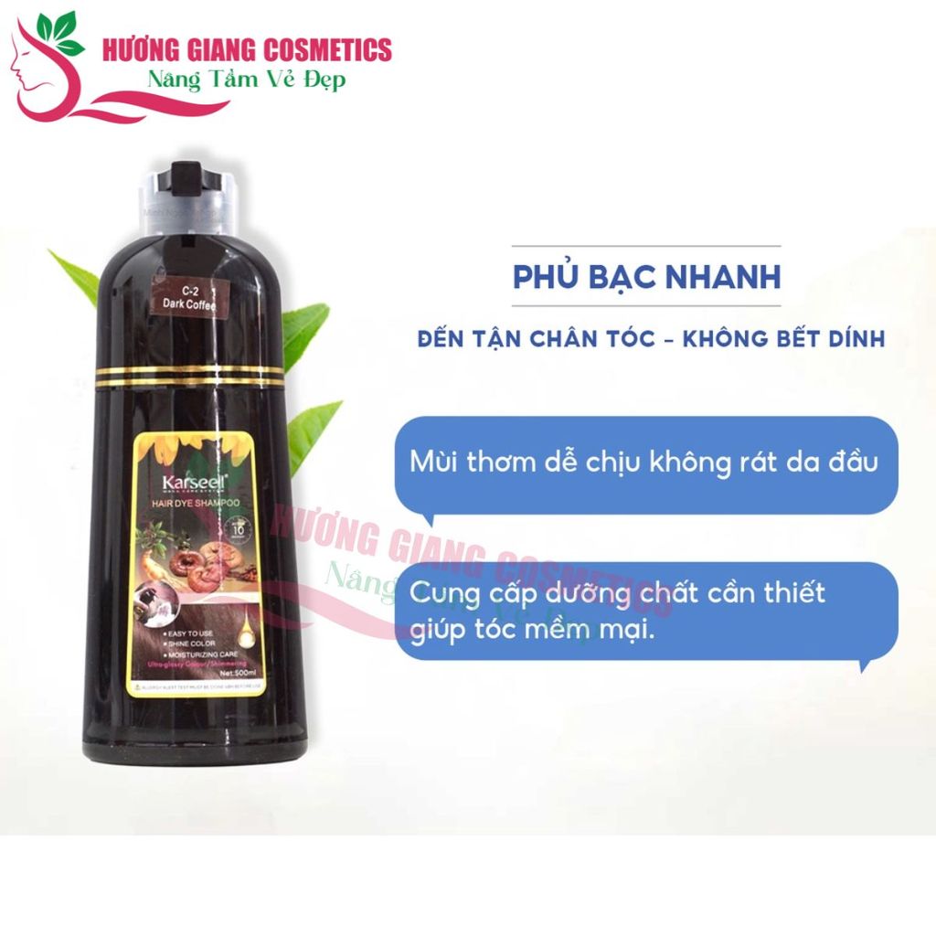 Dầu Nhuộm Tóc Karseell Hair Dye Shampoo