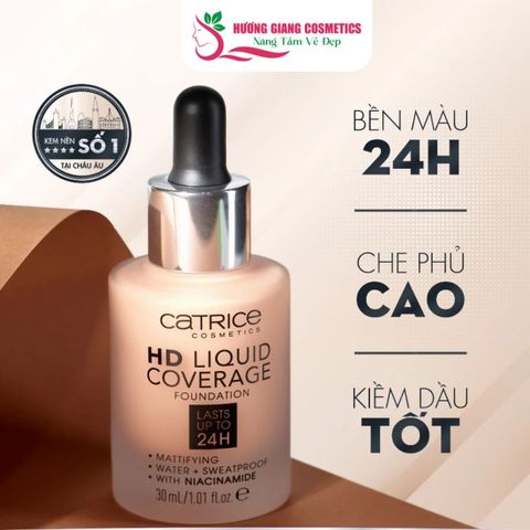 Kem Nền Kiềm Dầu Catrice HD 24h Liquid Coverage Foundation