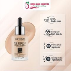 Kem Nền Kiềm Dầu Catrice HD 24h Liquid Coverage Foundation