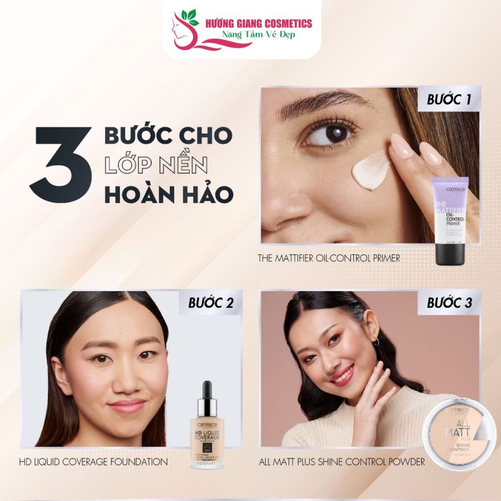Kem Nền Kiềm Dầu Catrice HD 24h Liquid Coverage Foundation