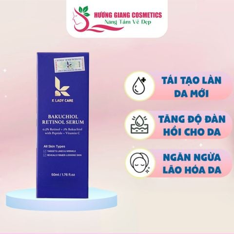 Serum Dưỡng Trắng Và Phục Hồi Da K Lady Care Bakuchiol Retinol 50ml
