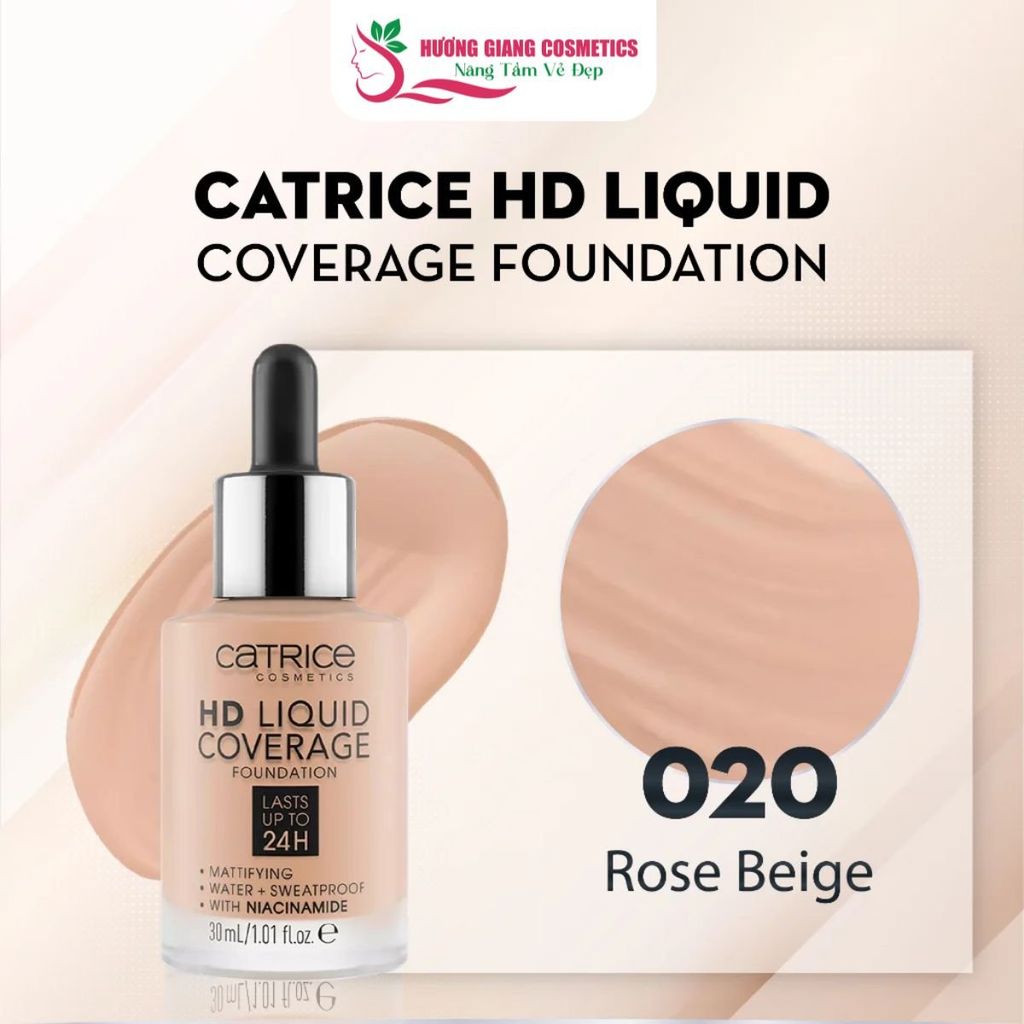Kem Nền Kiềm Dầu Catrice HD 24h Liquid Coverage Foundation