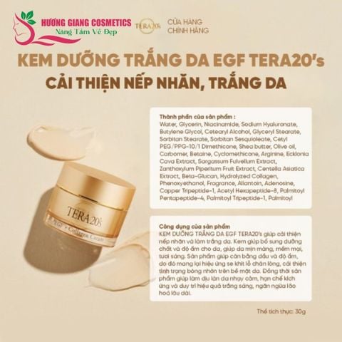 Kem Dưỡng Trắng Da EGF Tera20's Hàn Quốc