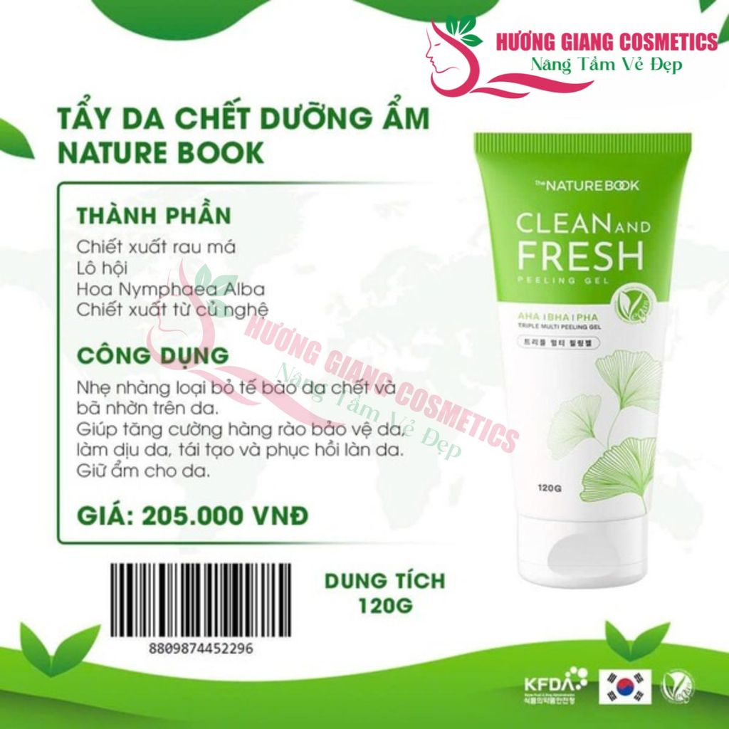 Gel Tẩy tế bào chết và dưỡng ẩm The Nature Book Hàn Quốc 120ml