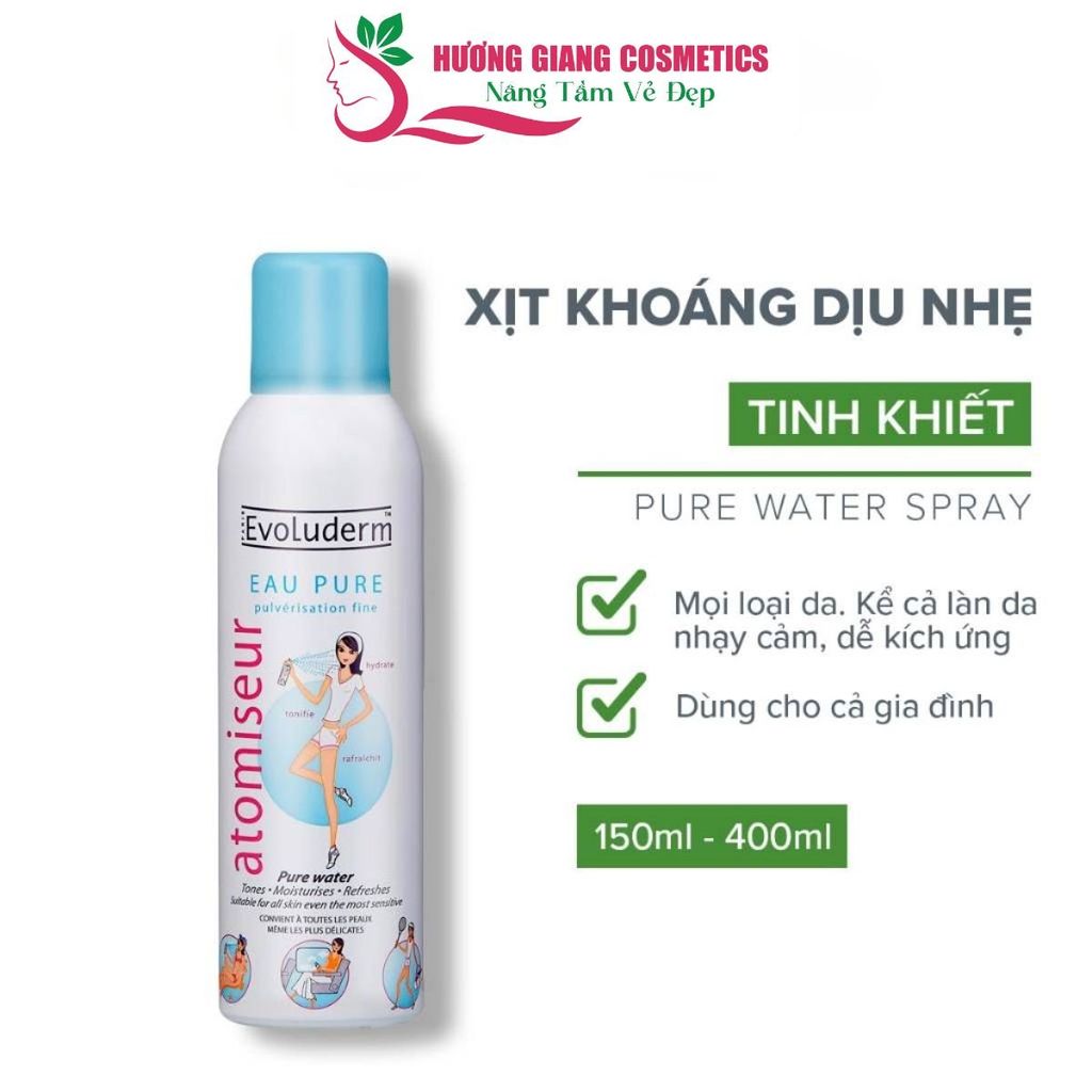 Xịt Khoáng Atomiseur Eau Pure Evoluderm 150ml Pháp