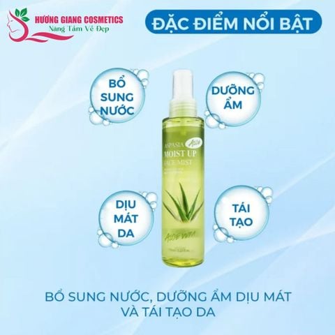 Xịt Khoáng Aspasia Moist Up Face Mist Chiết Xuất Lô Hội 150ml