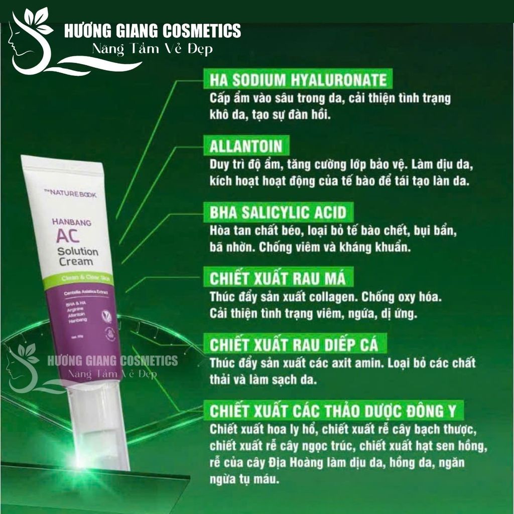 Kem Ngừa Mụn Dưỡng Ẩm Hanbang AC The Natue Book Hàn Quốc 50g