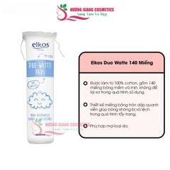 Bông Tẩy Trang Elkos Edeka Dvo-Watte-Paid Đức 140 Miếng