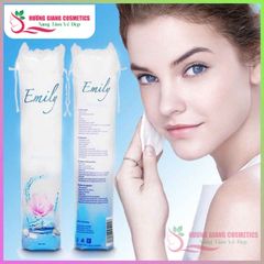 Bông Tẩy Trang Tròn 120 Miếng Emily 100% Cotton Thấm Hút Tốt