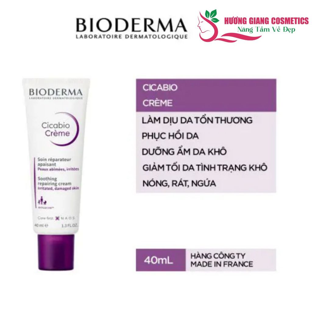 Kem Dưỡng Bioderma Cicabio Crème Hỗ Trợ Phục Hồi Da Tổn Thương 40ml