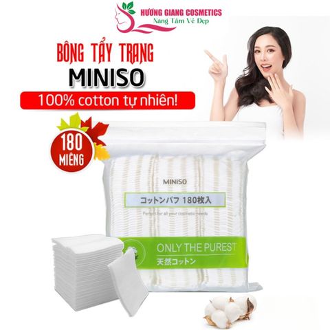 Bông Tẩy Trang Miniso Only The Purest 180 Miếng
