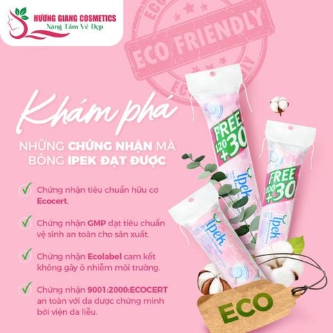 Bông Tẩy Trang IPEK 120+30 Miếng Cotton Pads