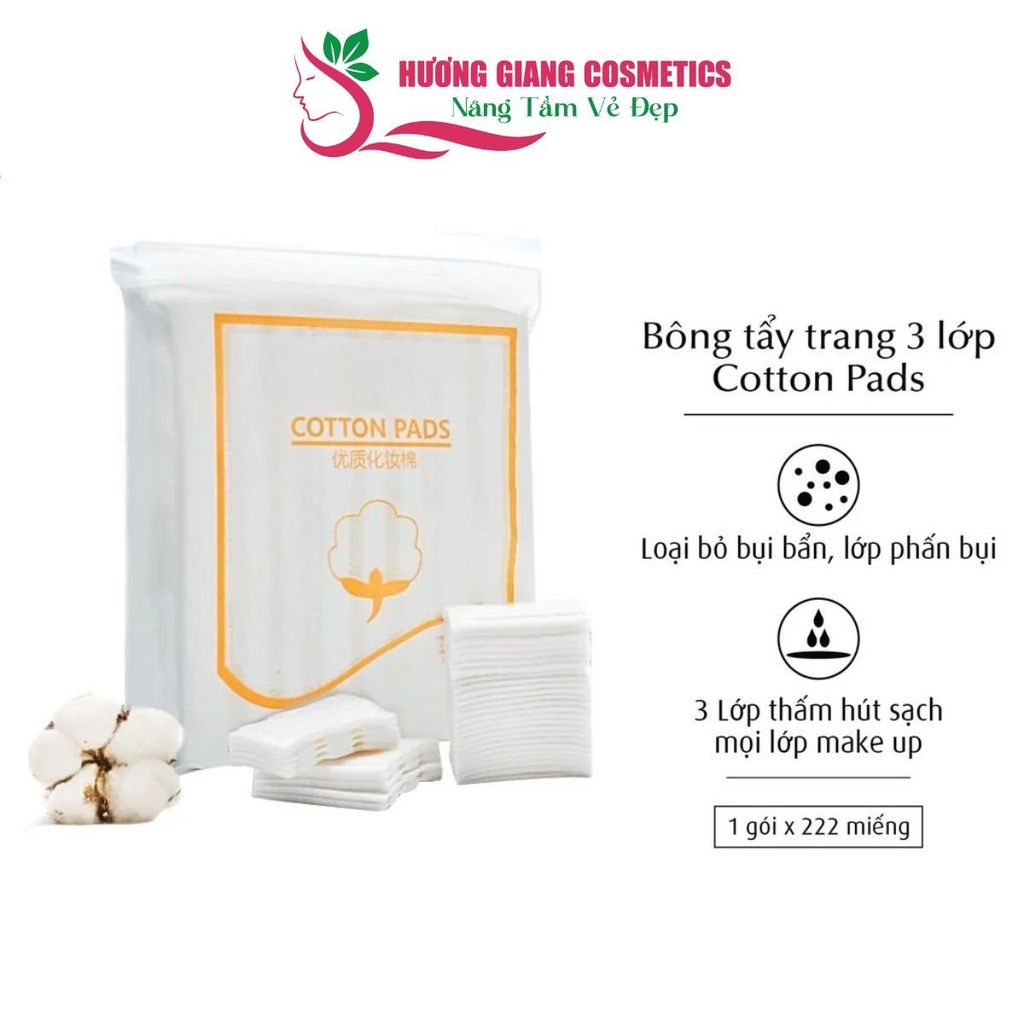 Bông Tẩy Trang  MFM Cotton Pads 3 Lớp 222 Miếng