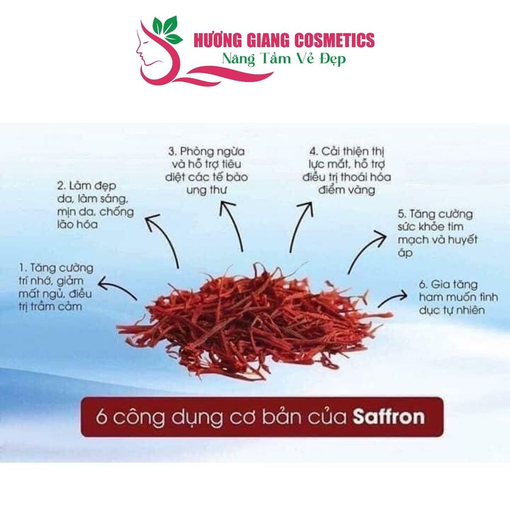 Nhụy Hoa Nghệ Tây Saffron Bahraman Super Negin Iran Hộp 1g