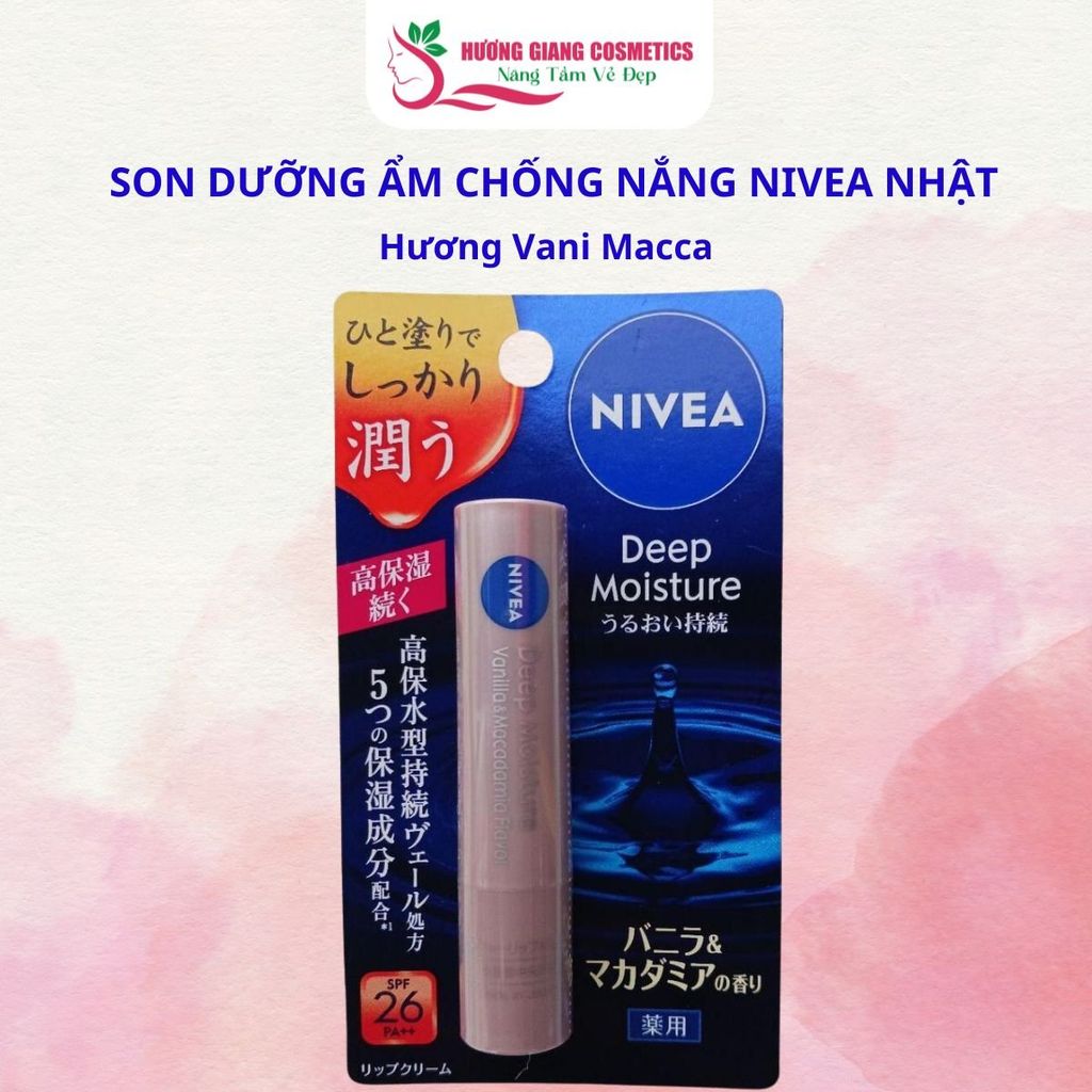 Son Dưỡng Ẩm Chống Nắng Nivea Nhật - Deep Moist Lip Balm