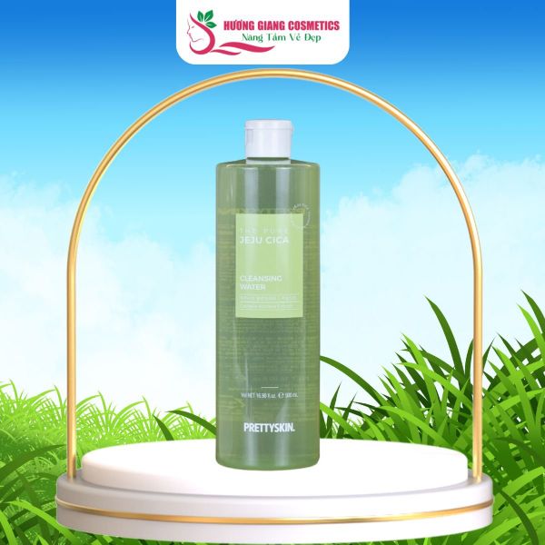 Nước Tẩy Trang Rau Má Jeju Cica Pretty Skin 500ml-Xanh Lá