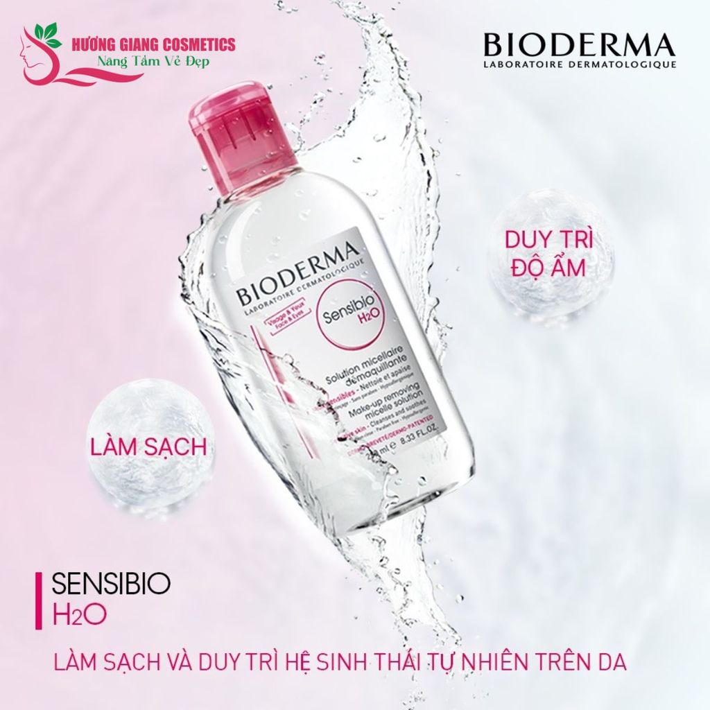 Nước Tẩy Trang BIODERMA  Pháp Dành Cho Da Thường - (Màu Hồng)