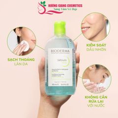 Nước Tẩy Trang Bioderma Dành Cho Da Dầu - Màu Xanh Lá