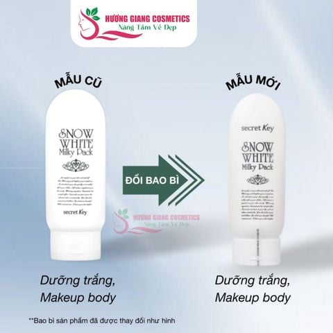 Kem Tắm Trắng Da Toàn Thân Secret Key Snow White Milky Pack 200ml