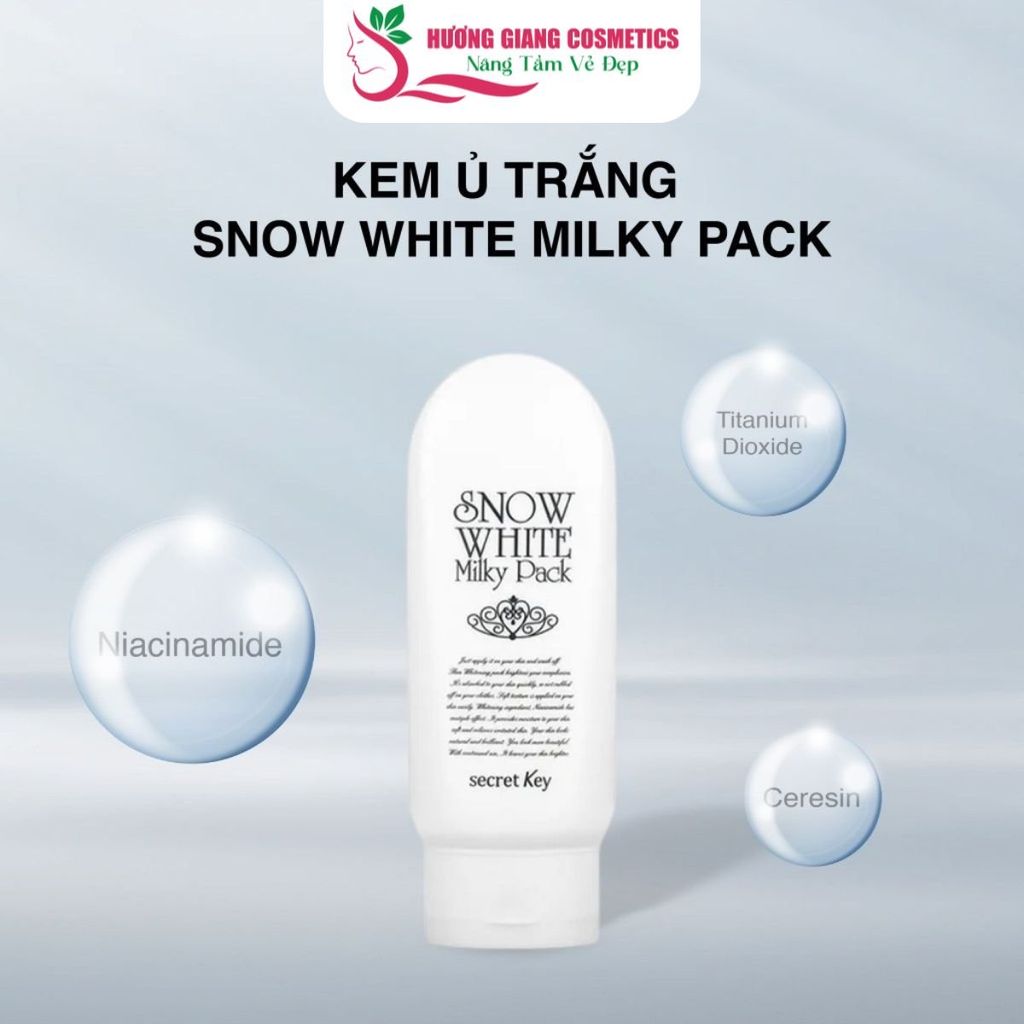 Kem Tắm Trắng Da Toàn Thân Secret Key Snow White Milky Pack 200ml
