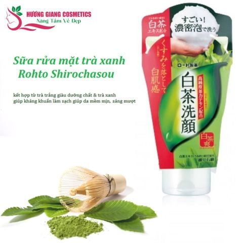 Sữa Rửa Mặt Trà Xanh Matcha Rohto Shirochasou (120g) Nhật Bản