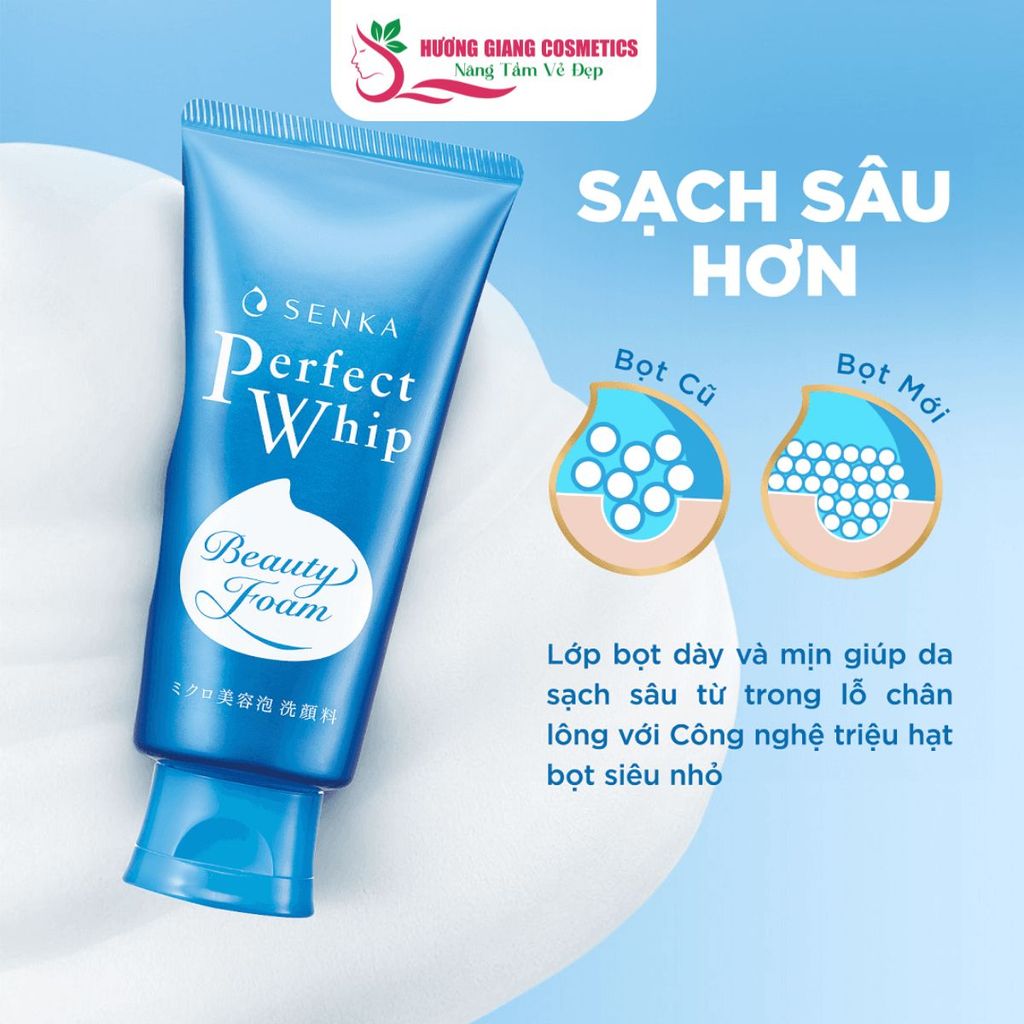 Sữa Rửa Mặt SENKA PERFECT WHIP 120g (Xanh)