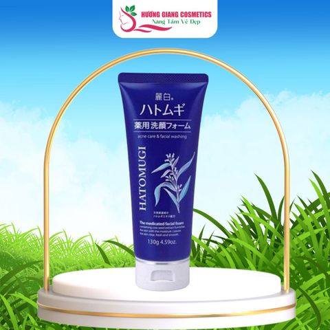 Sữa Rửa Mặt Ý Dĩ Hatomugi Acne Care & Facial Washing 130g (Xanh)