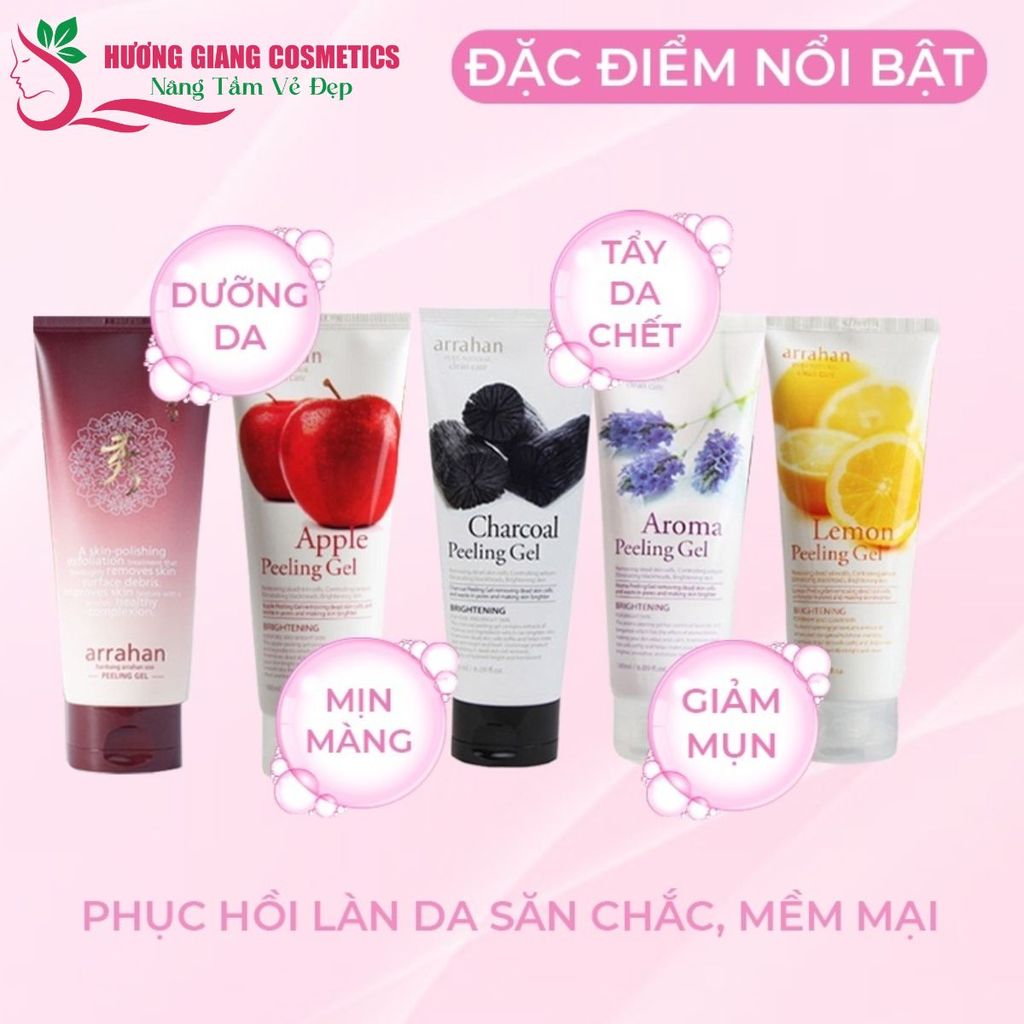 Gel Tẩy Tế Bào Chết Arrahan Hương Chanh Lemon Peeling Gel 180ml