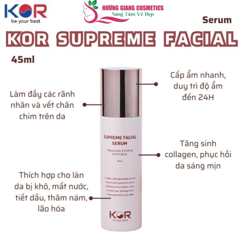 Serum Dưỡng Trắng, Mờ Nhăn Hàn Quốc Kor Supreme Facial Serum 45ml