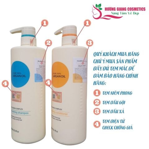 Dầu Gội Xả Olexrs Hair Salon Argan Oil Collagen Complex 500ml