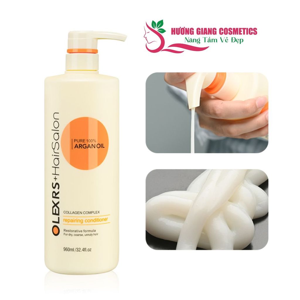 Dầu Gội Xả Olexrs Hair Salon Argan Oil Collagen Complex 500ml