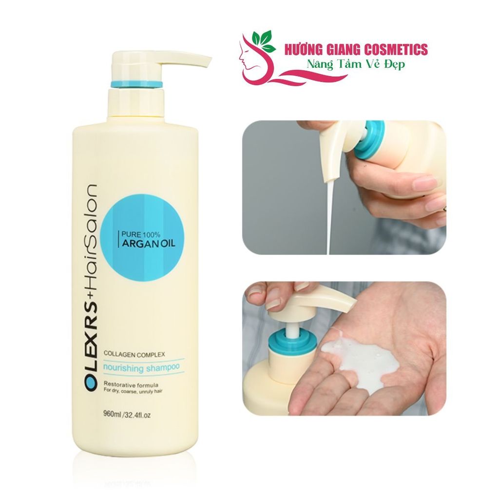 Combo Dầu Gội Xả Olexrs Hair Salon Argan Oil Collagen Complex 500ml