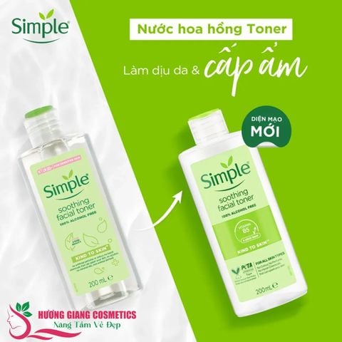 Nước hoa hồng Toner SIMPLE SMOOTHING FACIAL 200ml New