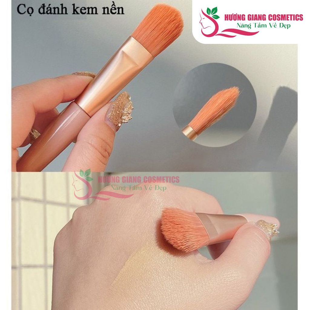 Bộ Cọ Trang Điểm 8 Cây Đa Năng, Lông Cọ Mềm, Nhỏ Gọn, Tiện Lợi Bỏ Túi