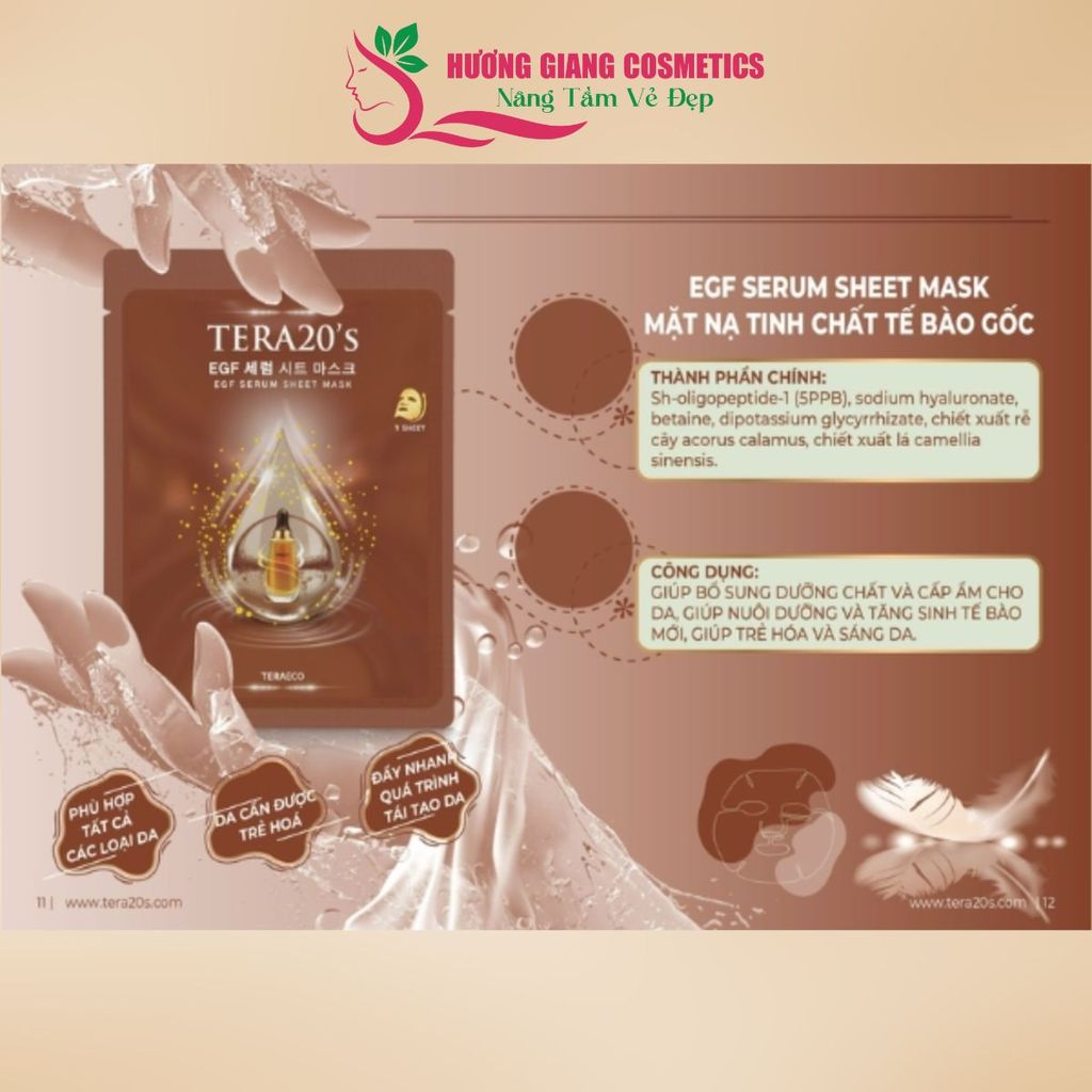 Mặt Nạ Dưỡng Da Serum Tinh Chất Tế Bào Gốc TERA20’s Tái Tạo Da