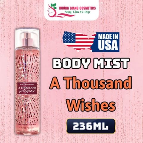 Xịt Thơm Body Toàn Thân Hương Nước Hoa Mist Bath Thousand Wishes 236ml