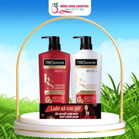 Dầu Gội Xả  Giúp Tóc Vào Nếp Suôn Mượt Tresemmé Keratin  420ml