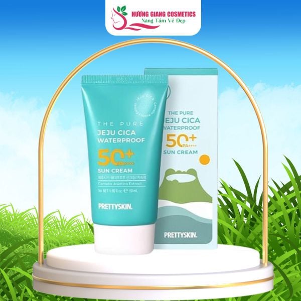 Kem Chống Nắng Kháng Nước Pretty Skin The Pure Jeju Cica Sun Cream 50ml