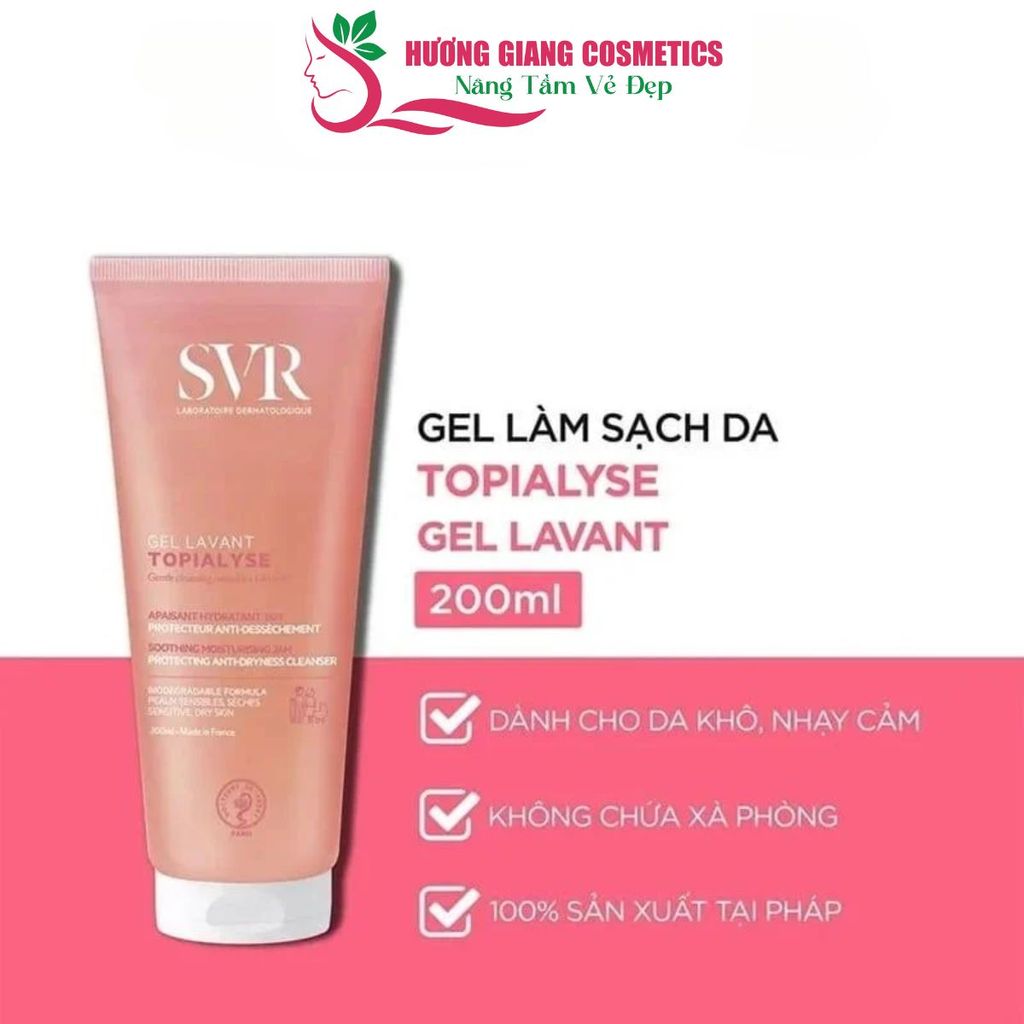 Sữa Rửa Mặt SVR Không Xà Phòng Cho Da Khô, Nhạy Cảm 200ml-Hồng