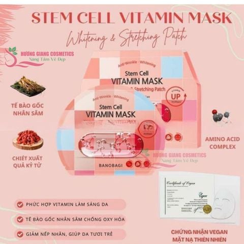 Mặt Nạ Banobagi Stem Cell Vitamin Giúp Giảm Nếp Nhăn Làm Da Tươi Trẻ