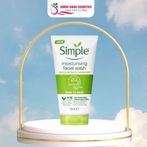 Sữa Rửa Mặt SIMPLE MOISTURISING FACIAL WASH 150ML Dành Cho Da Thường